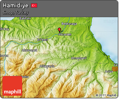 Physical Map of Hamidiye