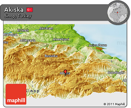 Physical Panoramic Map of Akıska