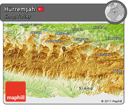 Physical Panoramic Map of Hürremşah