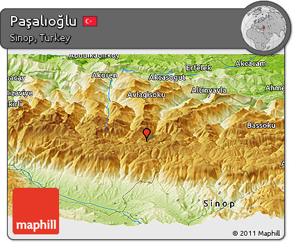 Physical Panoramic Map of Paşalıoğlu