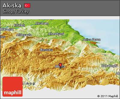 Physical Panoramic Map of Akıska