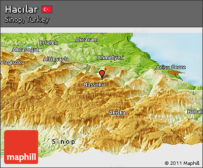 Physical Panoramic Map of Hacılar