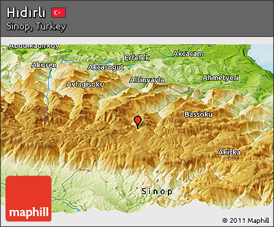 Physical Panoramic Map of Hıdırlı