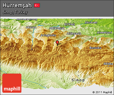 Physical Panoramic Map of Hürremşah