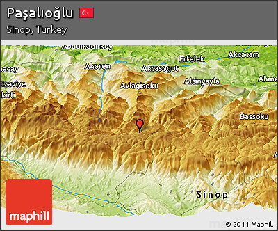 Physical Panoramic Map of Paşalıoğlu