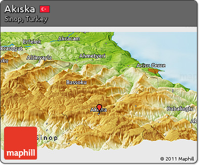 Physical Panoramic Map of Akıska
