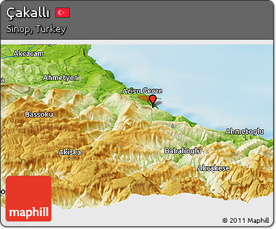 Physical Panoramic Map of Çakallı