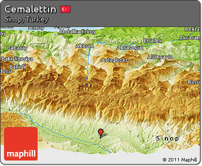 Physical Panoramic Map of Cemalettin