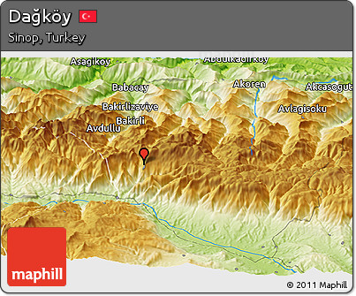 Physical Panoramic Map of Dağköy