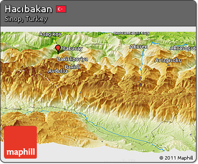 Physical Panoramic Map of Hacıbakan