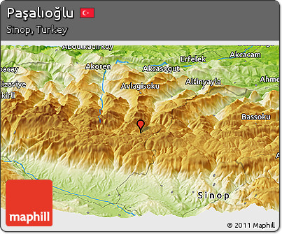 Physical Panoramic Map of Paşalıoğlu