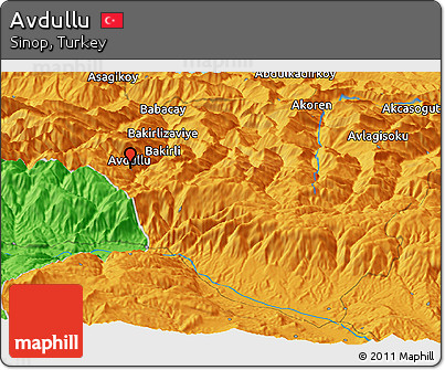 Political Panoramic Map of Avdullu