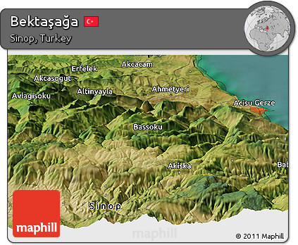 Satellite Panoramic Map of Bektaşağa
