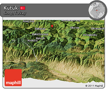 Satellite Panoramic Map of Kütük