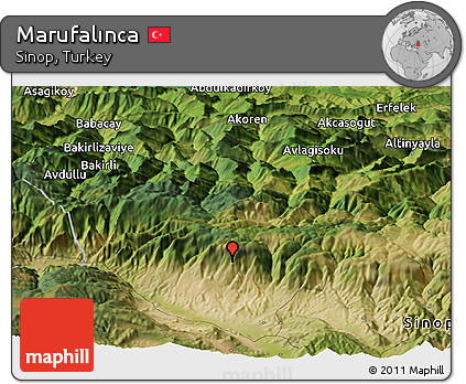 Satellite Panoramic Map of Marufalınca