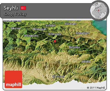 Satellite Panoramic Map of Seyhli