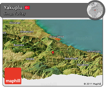 Satellite Panoramic Map of Yakuplu