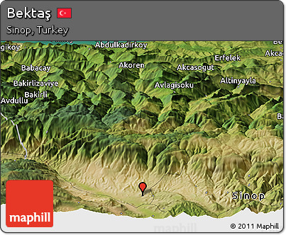Satellite Panoramic Map of Bektaş