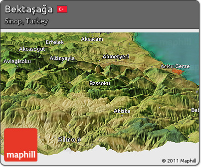 Satellite Panoramic Map of Bektaşağa