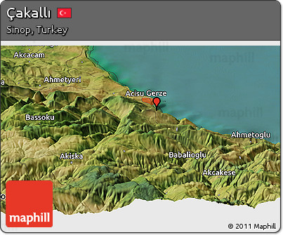 Satellite Panoramic Map of Çakallı