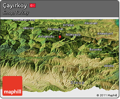 Satellite Panoramic Map of Çayırköy
