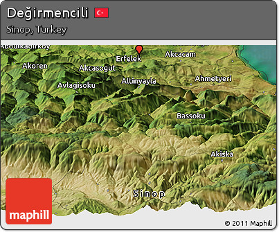 Satellite Panoramic Map of Değirmencili