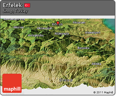 Satellite Panoramic Map of Erfelek