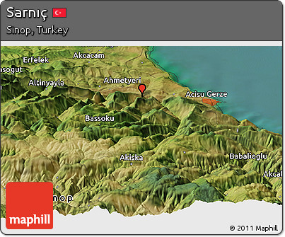 Satellite Panoramic Map of Sarnıç