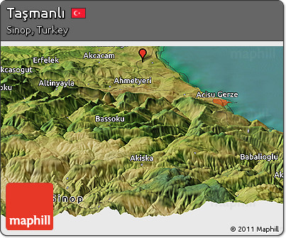 Satellite Panoramic Map of Taşmanlı