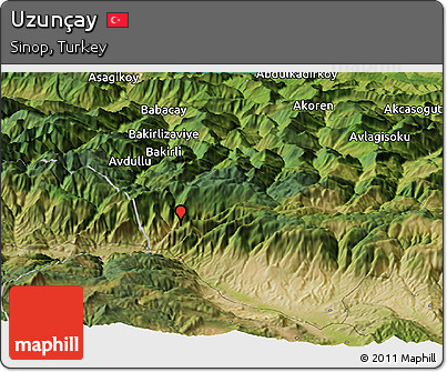 Satellite Panoramic Map of Uzunçay