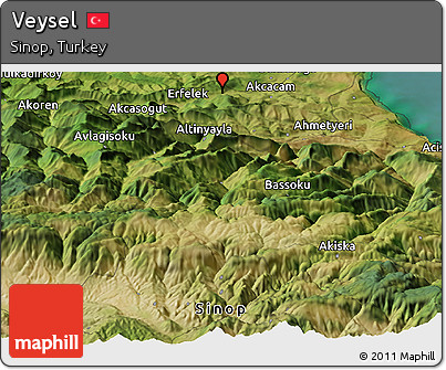 Satellite Panoramic Map of Veysel