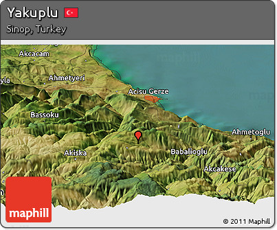Satellite Panoramic Map of Yakuplu