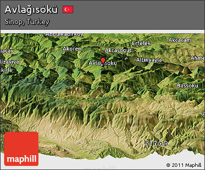 Satellite Panoramic Map of Avlağısökü
