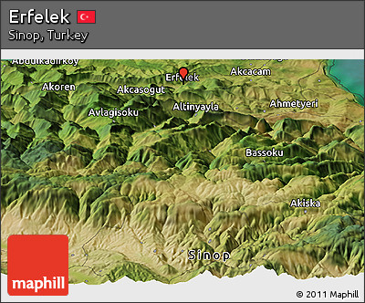 Satellite Panoramic Map of Erfelek