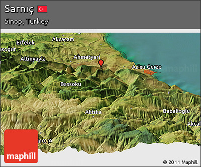 Satellite Panoramic Map of Sarnıç