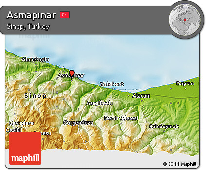 Physical 3D Map of Asmapınar