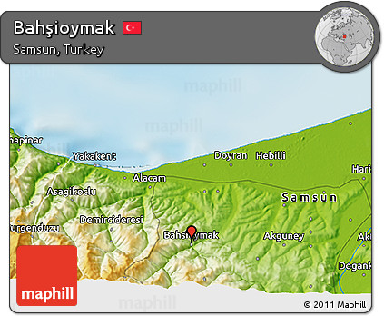 Physical 3D Map of Bahşioymak