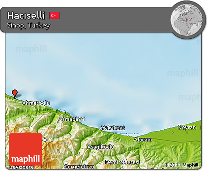 Physical 3D Map of Hacıselli