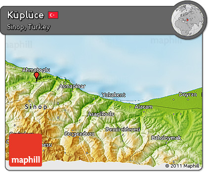 Physical 3D Map of Küplüce