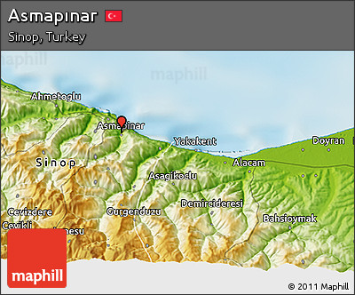 Physical 3D Map of Asmapınar