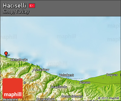 Physical 3D Map of Hacıselli