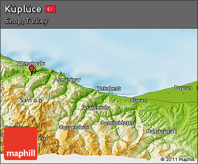 Physical 3D Map of Küplüce