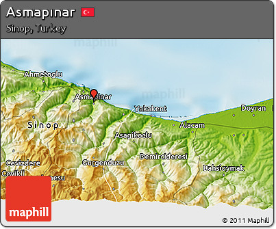 Physical 3D Map of Asmapınar
