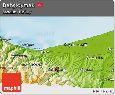 Physical 3D Map of Bahşioymak