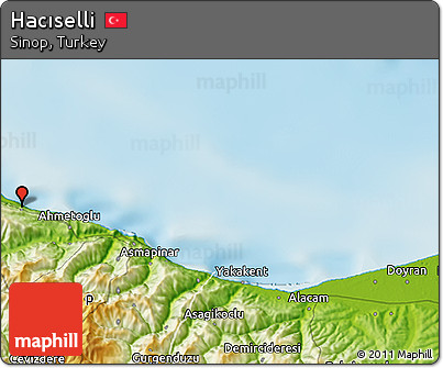 Physical 3D Map of Hacıselli