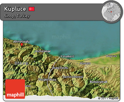 Satellite 3D Map of Küplüce