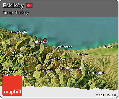 Satellite 3D Map of Eskiköy