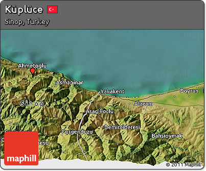 Satellite 3D Map of Küplüce
