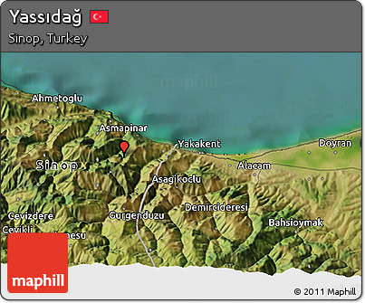 Satellite 3D Map of Yassıdağ