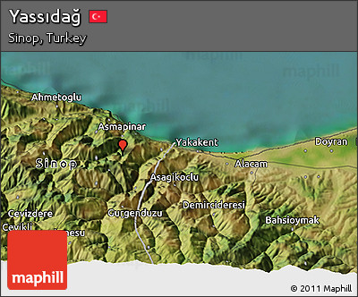 Satellite 3D Map of Yassıdağ